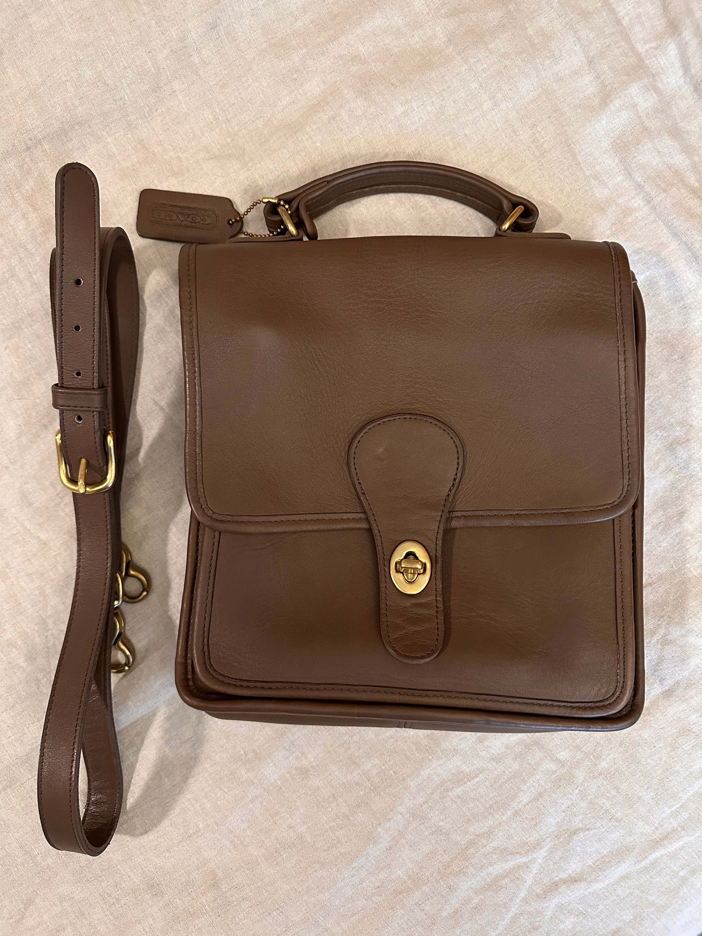 バッグ Vintage Coach Station Bag Olive Vintage Coach Station Bag Olive