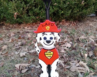 Firefighter Marshall Dalmatian Flame Solar Light