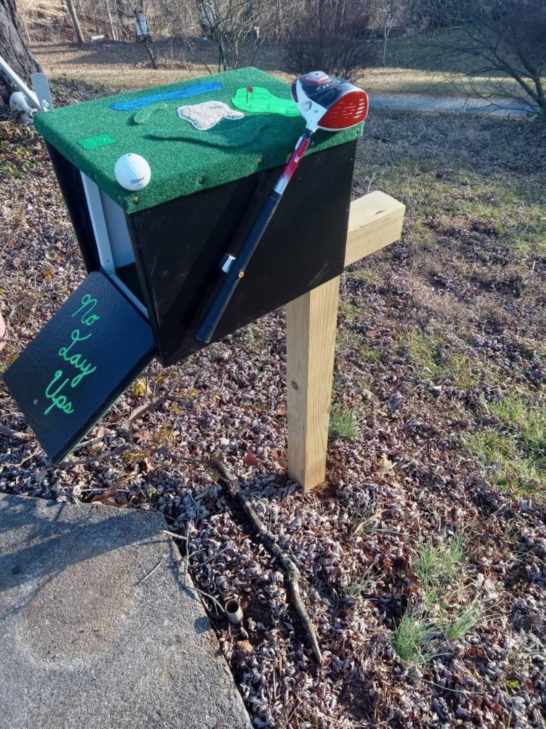 Golf Themed Mailbox/ or Possibilities for a Custom Built Golf Etsy