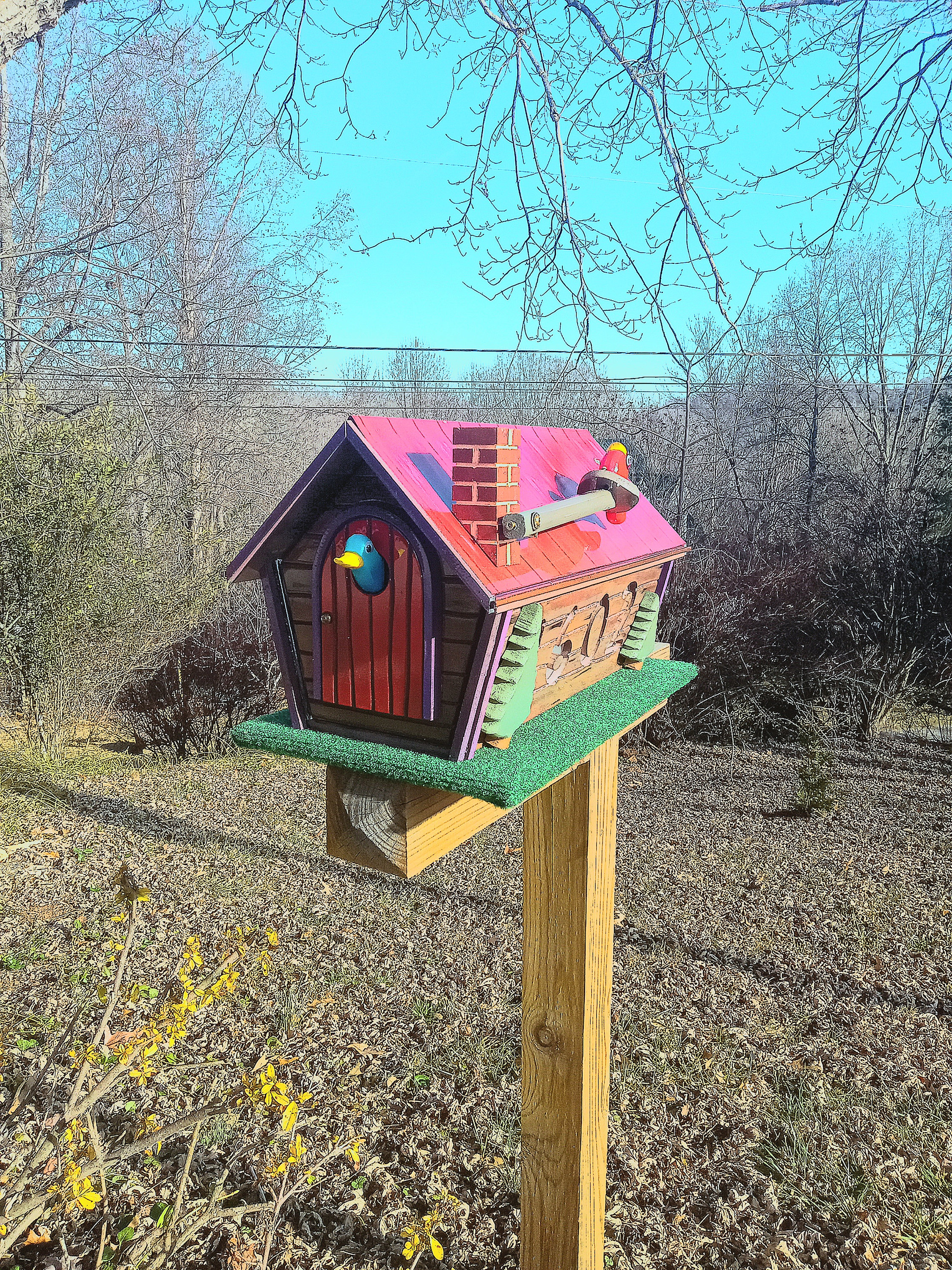 Creative C7539 Post Box Bird House - YouTube