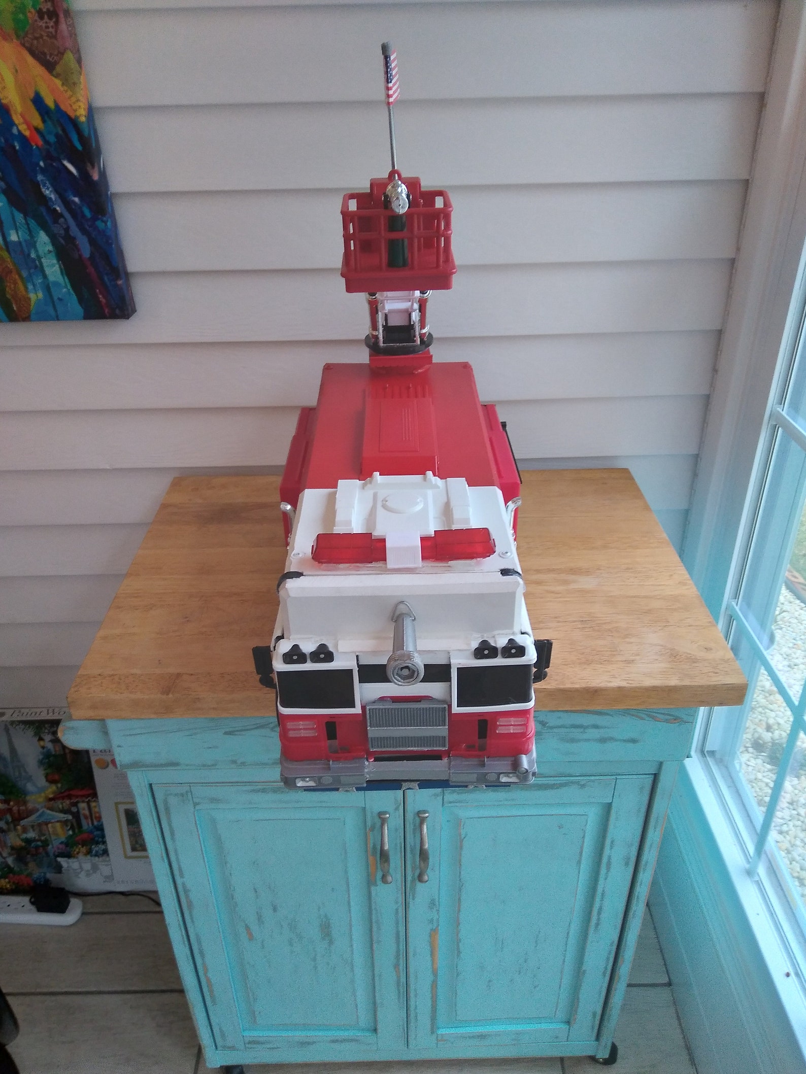 Firetruck Mailbox/ Firetruck Storage Box Etsy