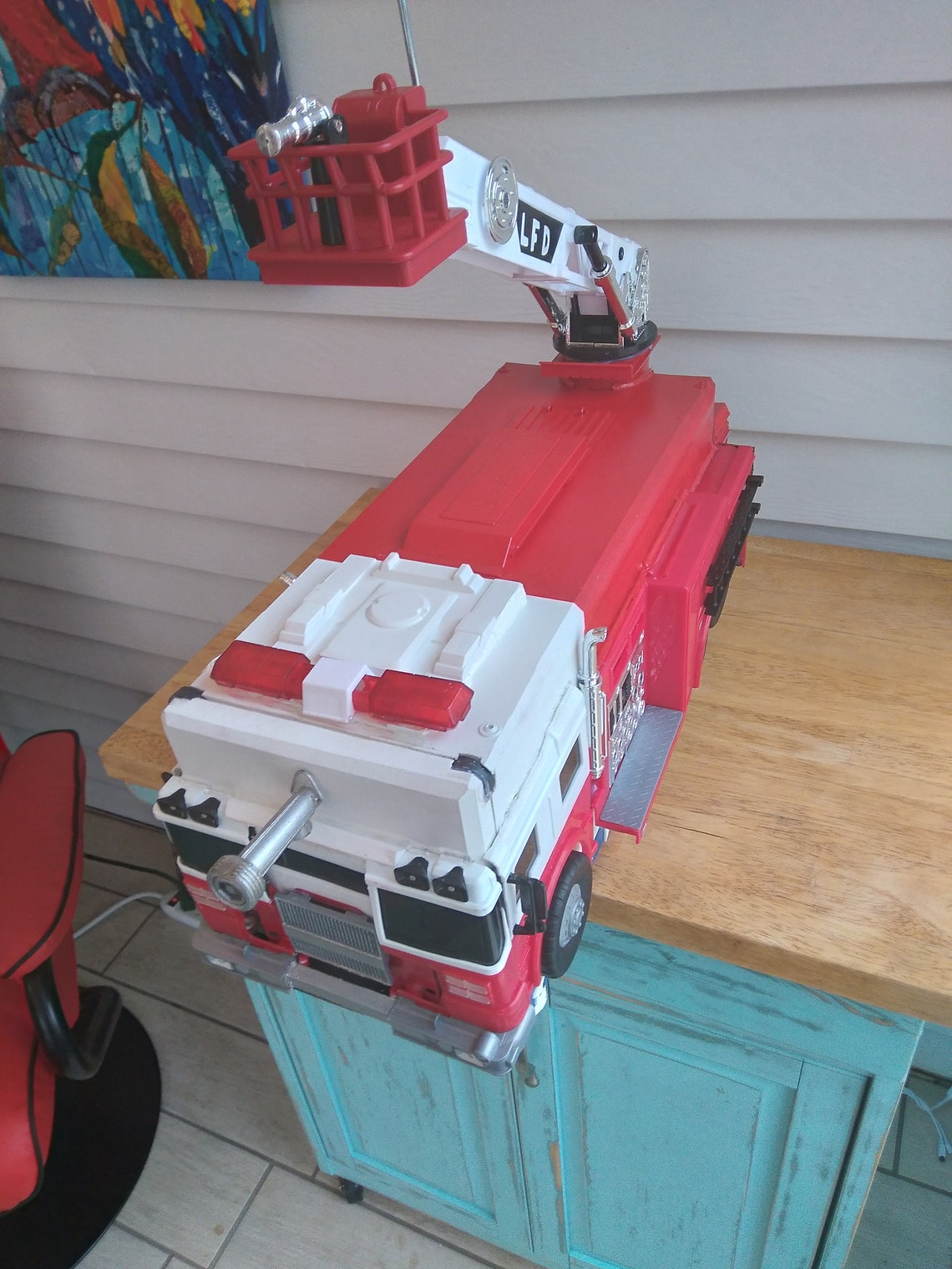 Firetruck Mailbox/ Firetruck Storage Box Etsy