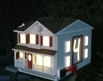 Custom Built Mailbox Replicating Your Home That Lights Up At Night