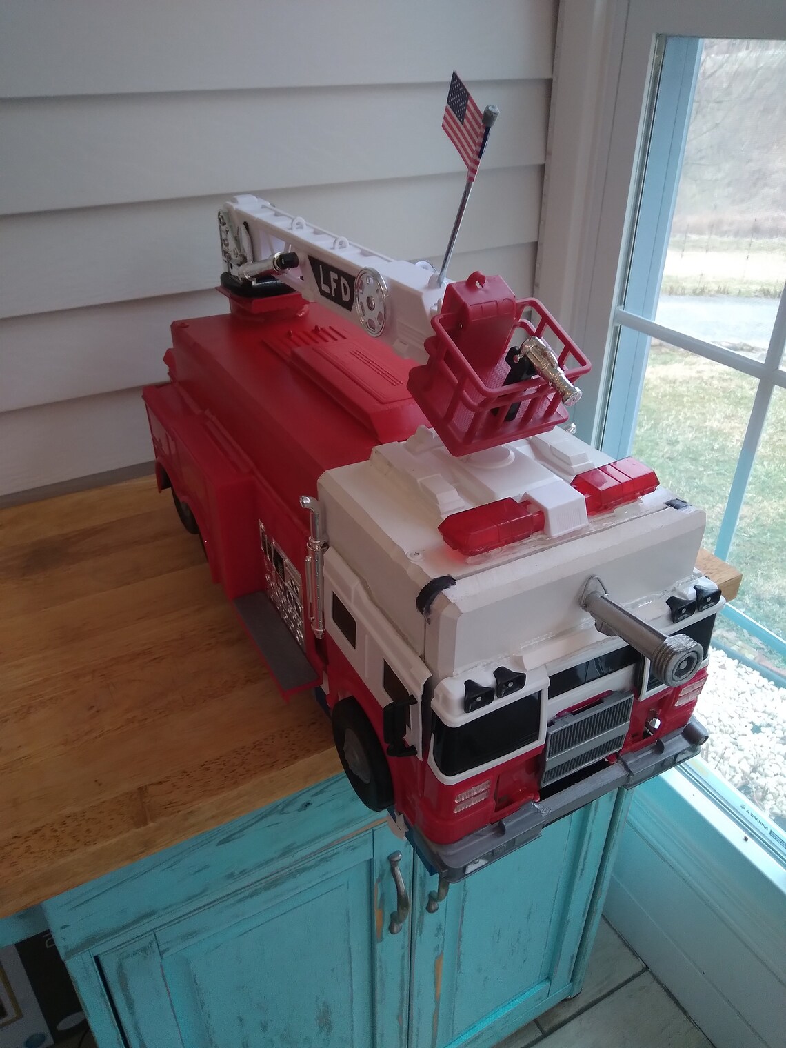Firetruck Mailbox/ Firetruck Storage Box Etsy