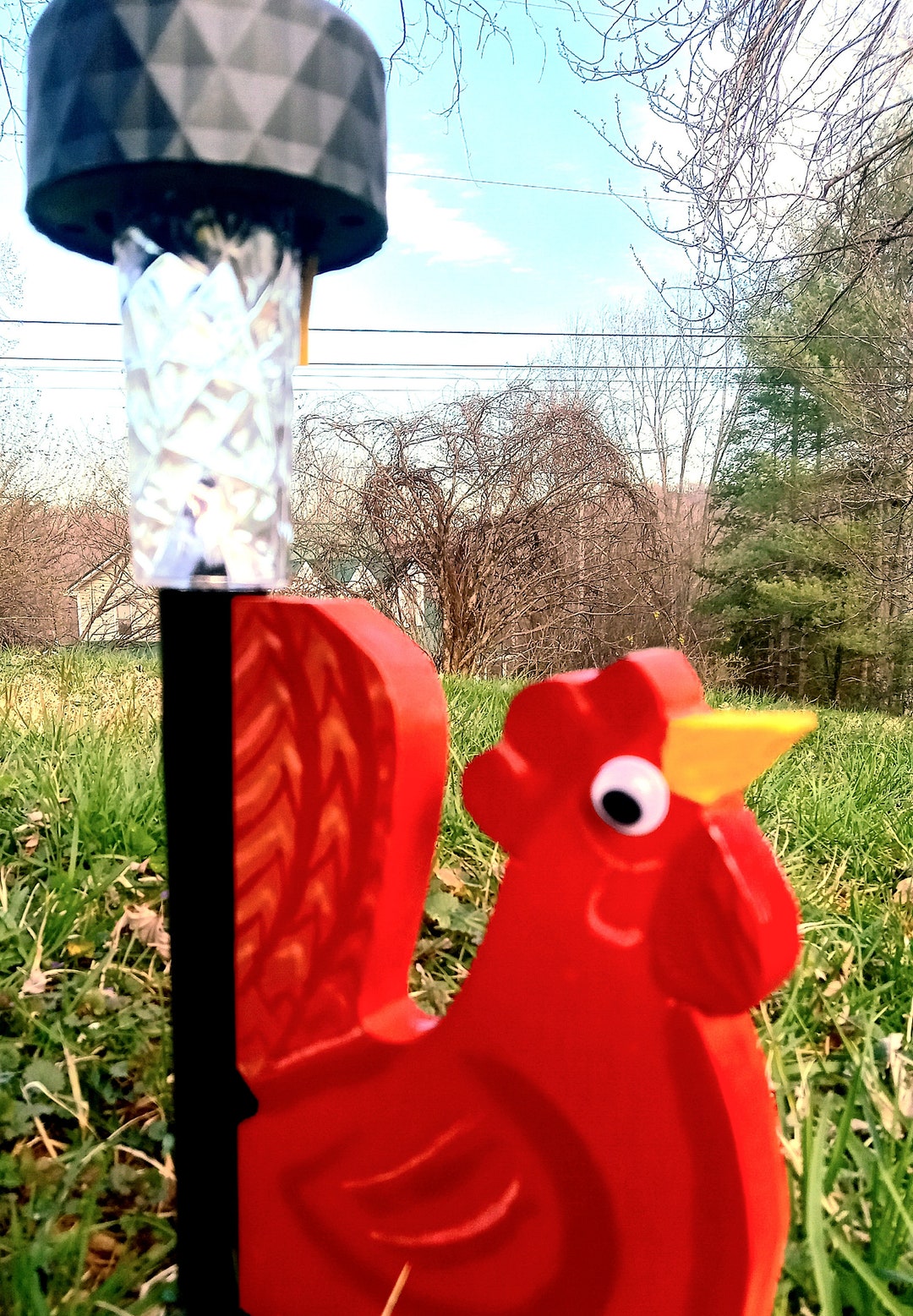 Farm Chicken Solar Light Etsy