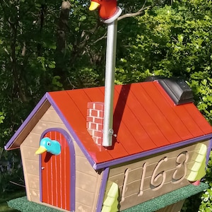 Mailbox Built to Look Like a Birdhouse - Etsy