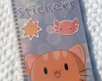 Herbruikbaar stickerboek || Notitieboekje met stickercollectie - schattig - Yuckona Créations