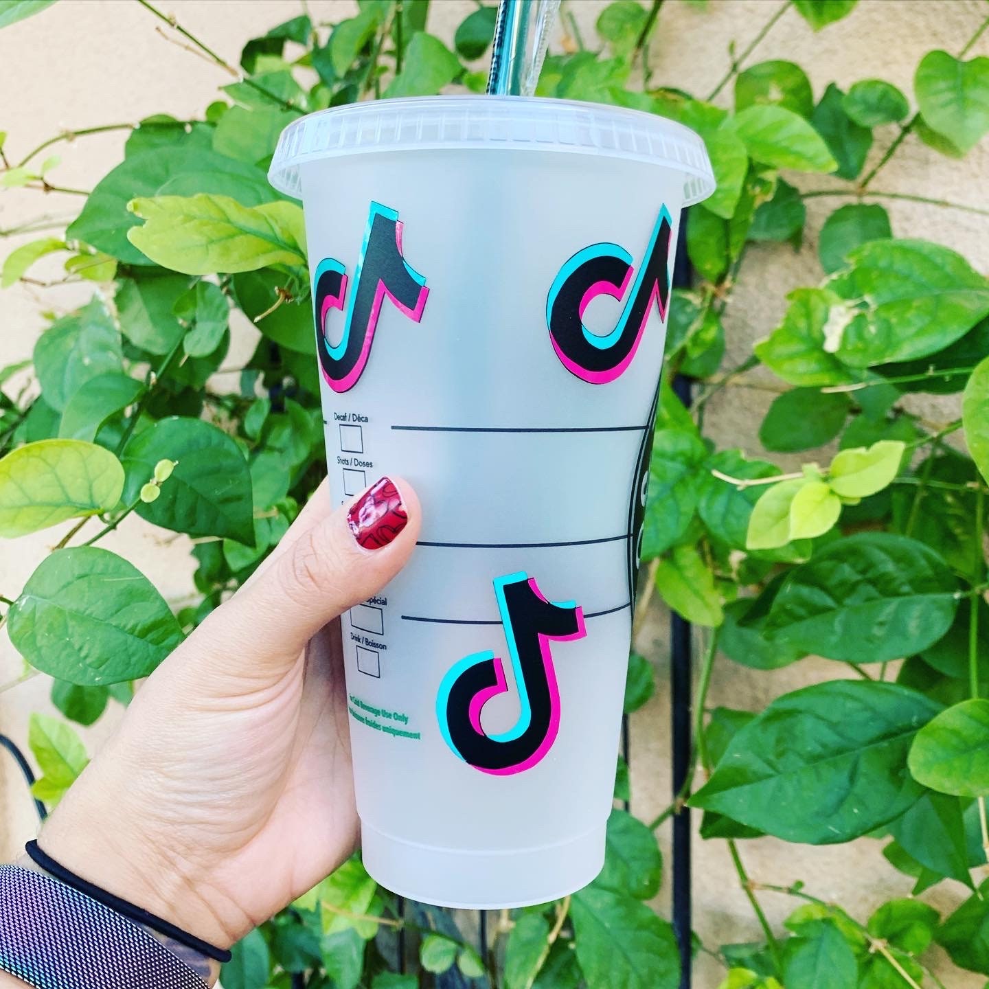 Tik Tok Obsessed Cold Cup Personalized Cup 24oz Venti Etsy