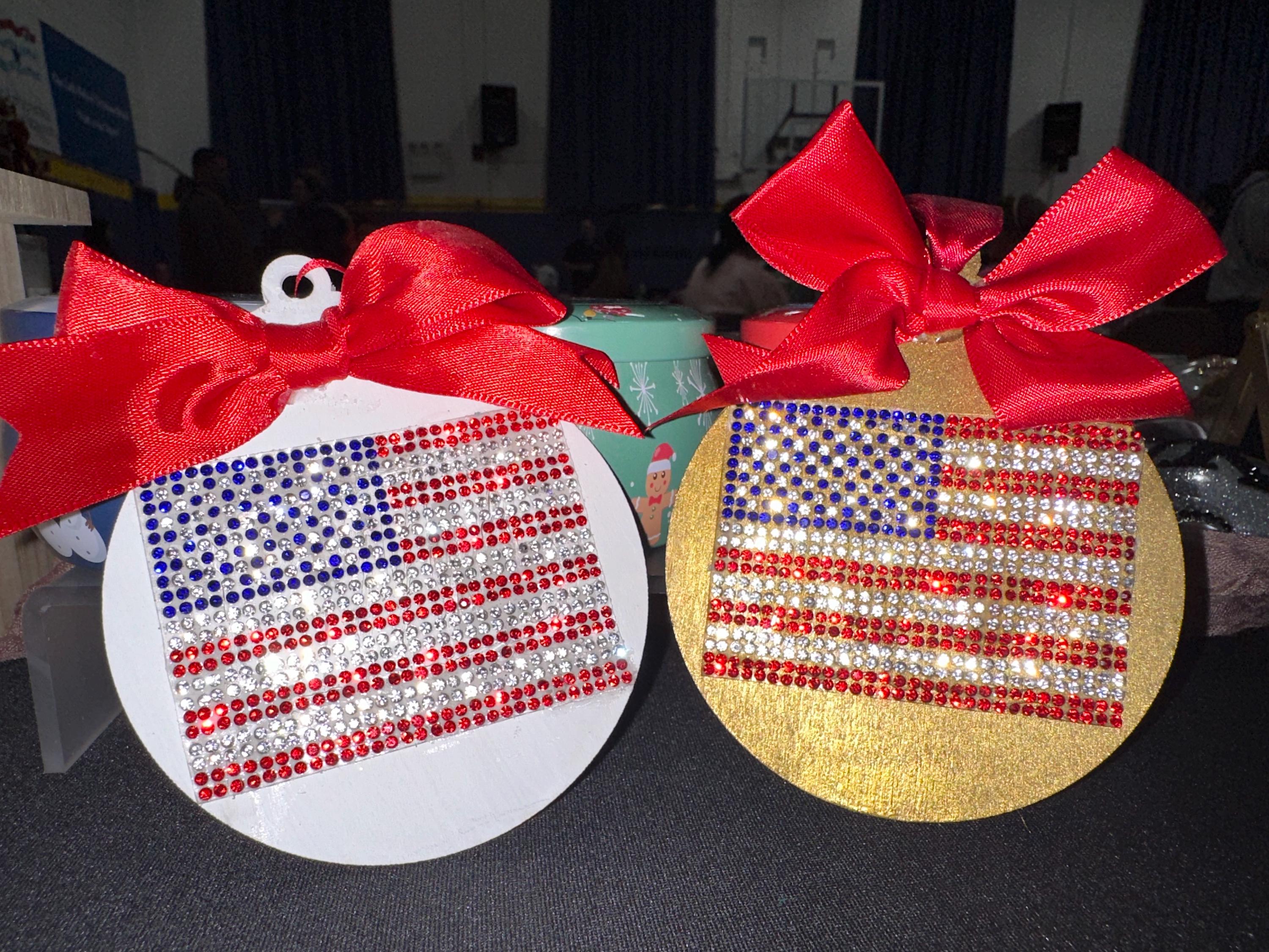 American Flag Rhinestone Ornament - Etsy