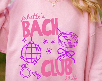 Bach Club Sweatshirt | Customized Name Bachelorette Shirt| Bikinis And Martinis | Wedding Party Crewneck | Personalized Bridal Shirts