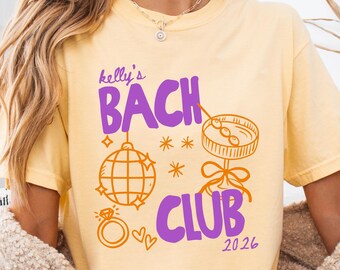 Bach Club Shirt | Customized Name Bachelorette T-Shirt | Bikinis And Martinis | Wedding Party Tee | Personalized Bridal Cocktail Shirts