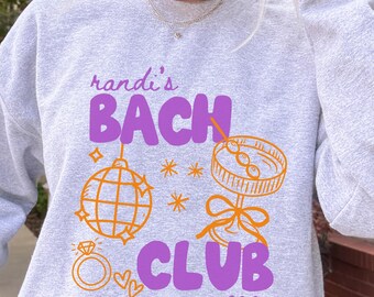 Bach Club Sweatshirt | Customized Name Bachelorette Shirt| Bikinis And Martinis | Wedding Party Crewneck | Personalized Bridal Shirts