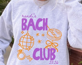 Bach Club Sweatshirt | Customized Name Bachelorette Shirt| Bikinis And Martinis | Wedding Party Crewneck | Personalized Bridal Shirts