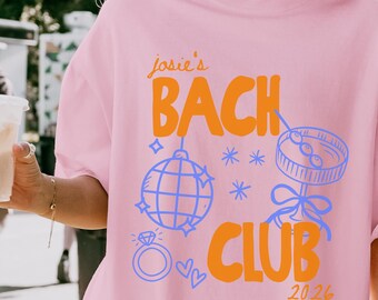 Bach Club Shirt | Customized Name Bachelorette T-Shirt | Bikinis And Martinis | Wedding Party Tee | Personalized Bridal Cocktail Shirts