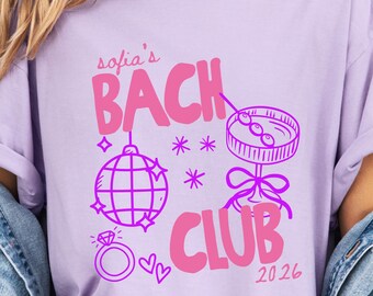 Bach Club Shirt | Customized Name Bachelorette T-Shirt | Bikinis And Martinis | Wedding Party Tee | Personalized Bridal Cocktail Shirts