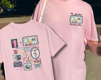 Customizable Teacher Shirt | Teacher Life Collage | Teacher Appreciation Week Gift | Back To School Shirt | Gift From Student