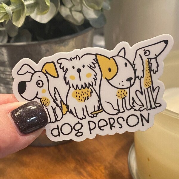 Cute Dog Sticker, Dog Person, Dog Breed Sticker, Vinyl Dog Sticker, Rescue Dog Sticker, Adopt Don't Shop, Water Bottle Sticker