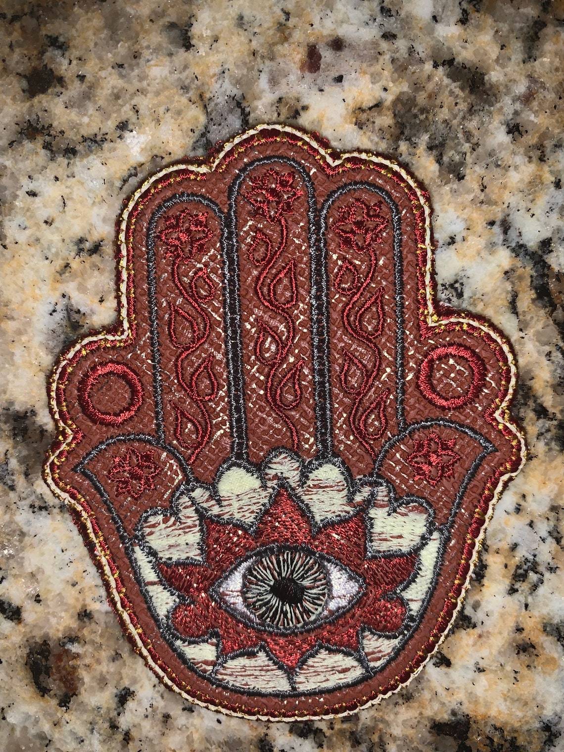 Embroidered Hamza Hand Patch Etsy