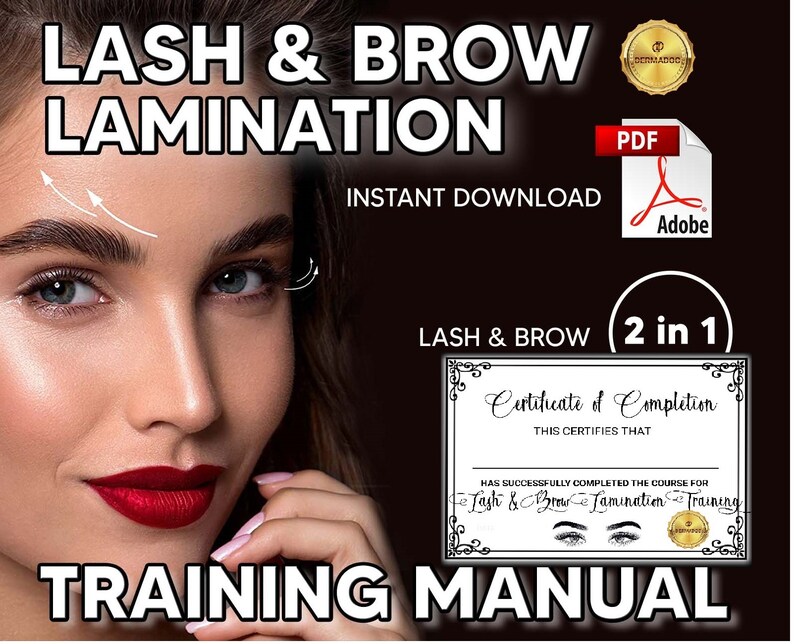Lash and Brow Lamination. Training Manual. Instant Download Etsy
