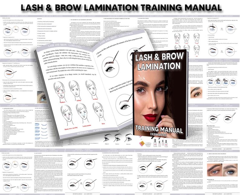 Lash and Brow Lamination. Training Manual. Instant Download Etsy