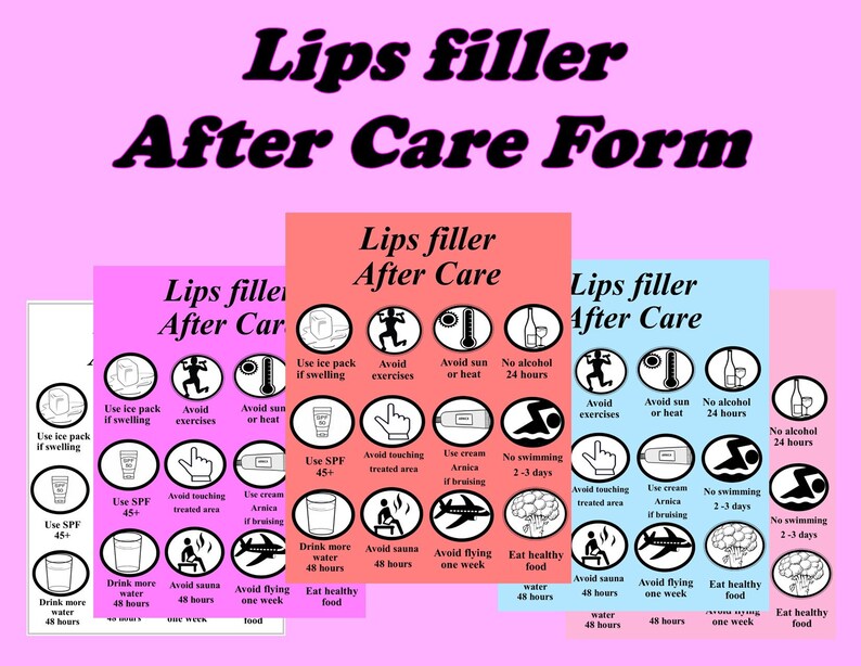 Lips Filler After Care Form - Etsy
