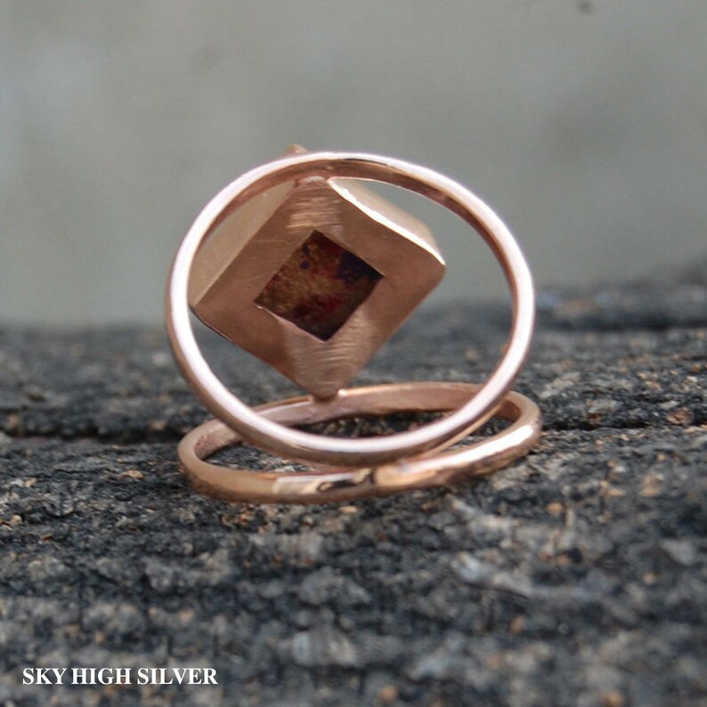 Purple Copper Turquoise Gemstone-Designer Ring 925 Solid Sterling Silver Ring Gift ring-Unique Ring-Statement Ring Purple Turquoise Ring