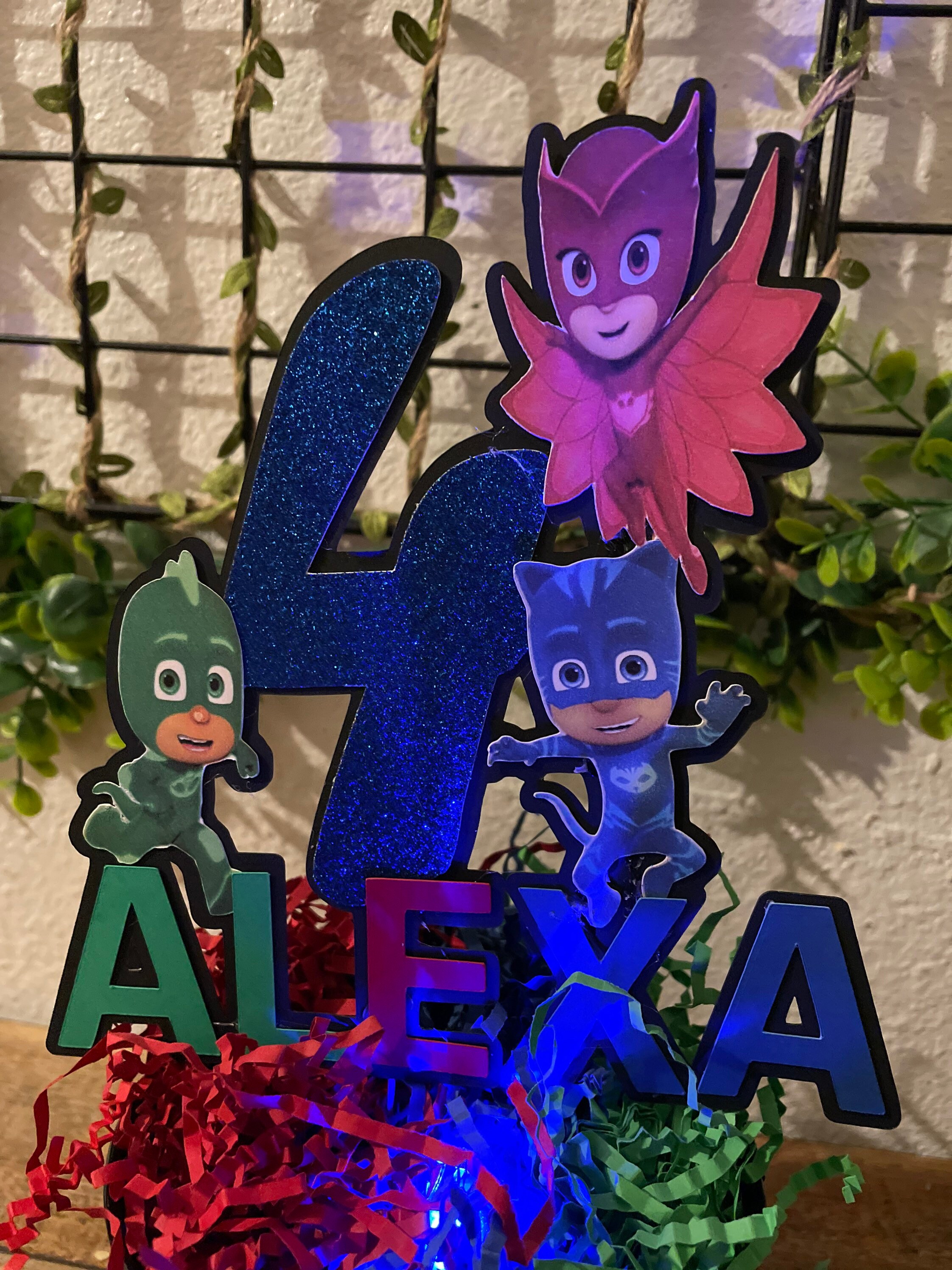 Pj Mask Cake Topper Pj Mask Party Cake Topper | Etsy