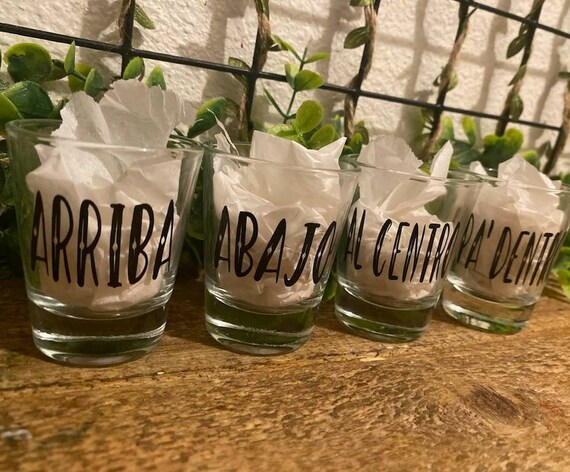 Arriba Abajo Al Centro Pa Dentro Shot Glasses Set/ Fiesta Shot | Etsy