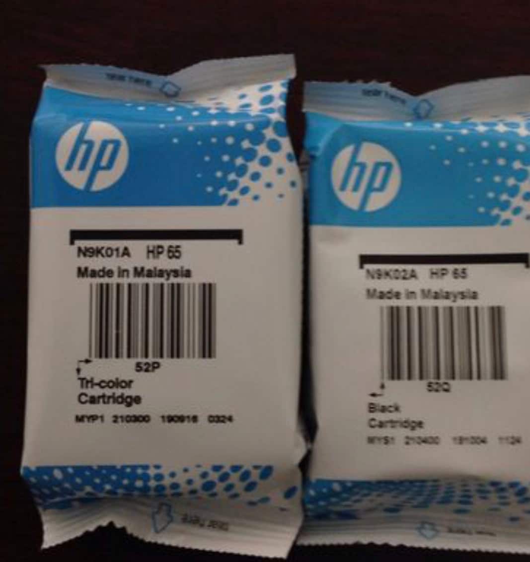 HP 65 Genuine Hewlett Packard 65 Black & Color Printer Ink Etsy