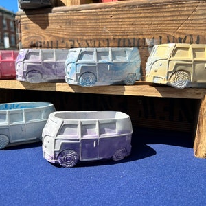 Concrete Vintage Car Planter Marbled | Succulent Planter Car | VW Van Buggie Planter