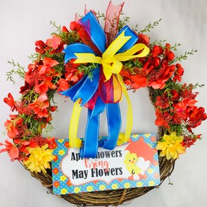 Red hydrangea with sign