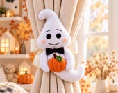 Ghost Curtain Tiebacks, Halloween Curtain Tie Backs, Cute Ghost Nursery Decor, Kids Room Curtain Holder, Fall Halloween Decor