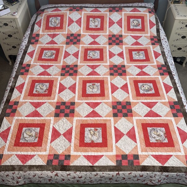 Crimson Horn Legacy Quilted Table Topper NCU0NXD094