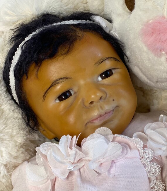 24 Inch Biracial Reborn Baby Dolls Girl Handmade Black African America –  Pinky Reborn