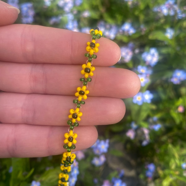 Sunflower Bead Bracelet