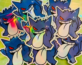 HOLOGRAPHIC Gengar Pokémon Sticker
