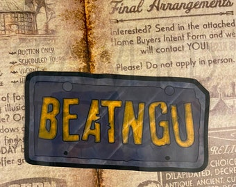 Jeepers Creepers License Plate Sticker