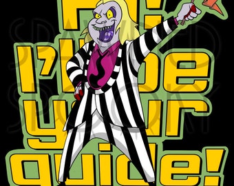 Pegatina de la guía de Beetlejuice