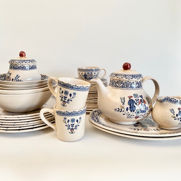 Johnson Brothers "Hearts and Flowers" Ironstone | YOU CHOOSE: Plates, Bowls, Cups and Saucers, Sugar Dish, Coffee Pot, Serving Platters