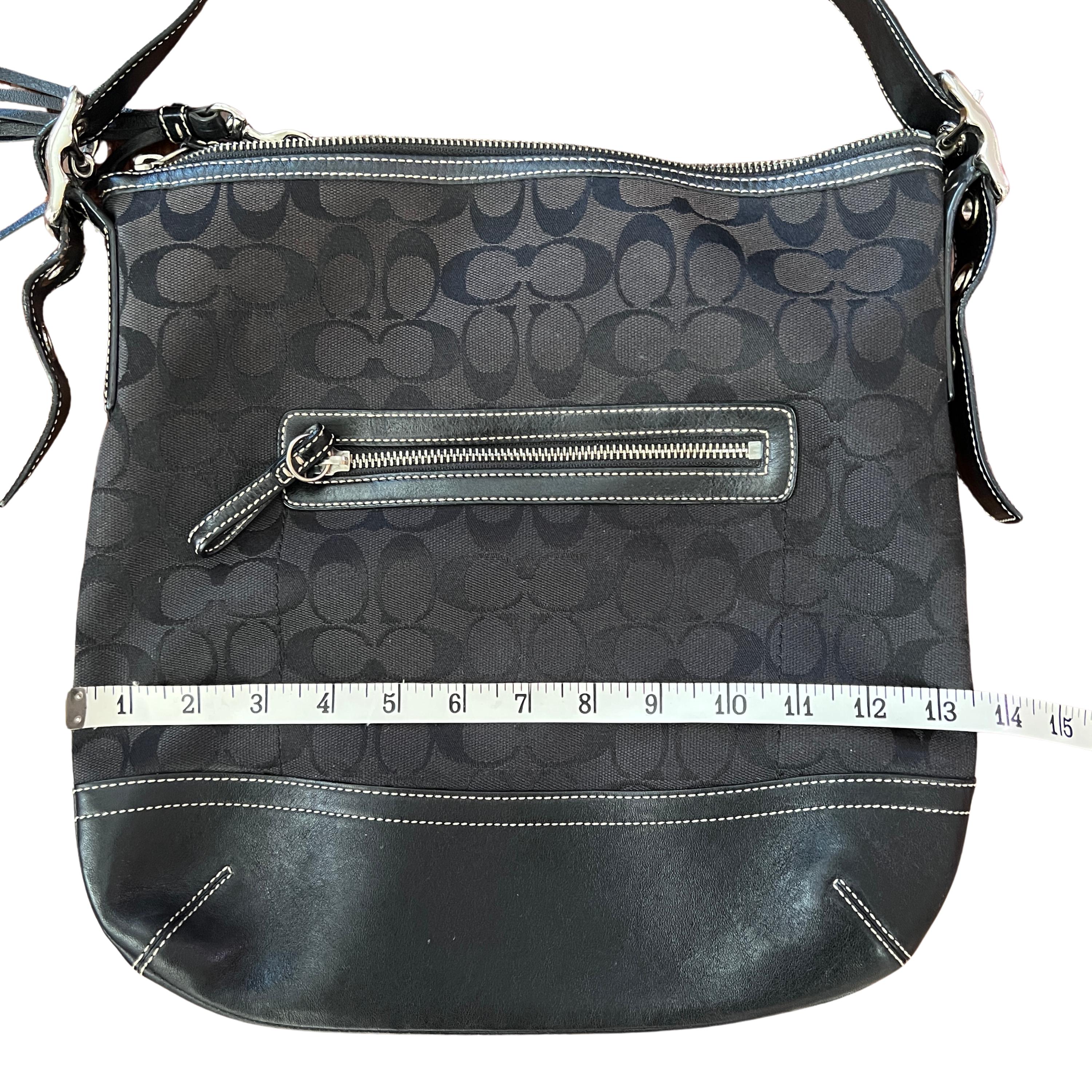 Vintage Y2K Coach Black Signature Shoulder Bag – Classic Coach