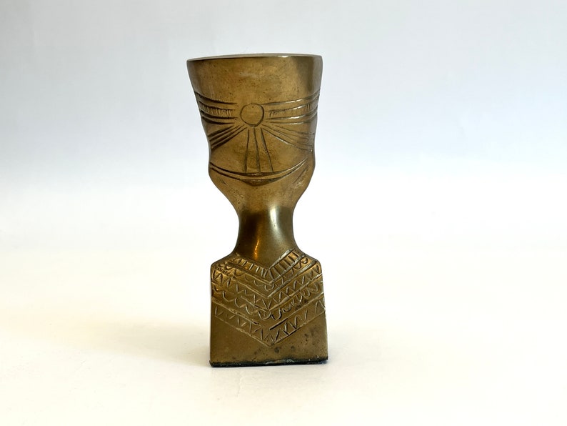 Brass Egyptian Bust Figurine image 4