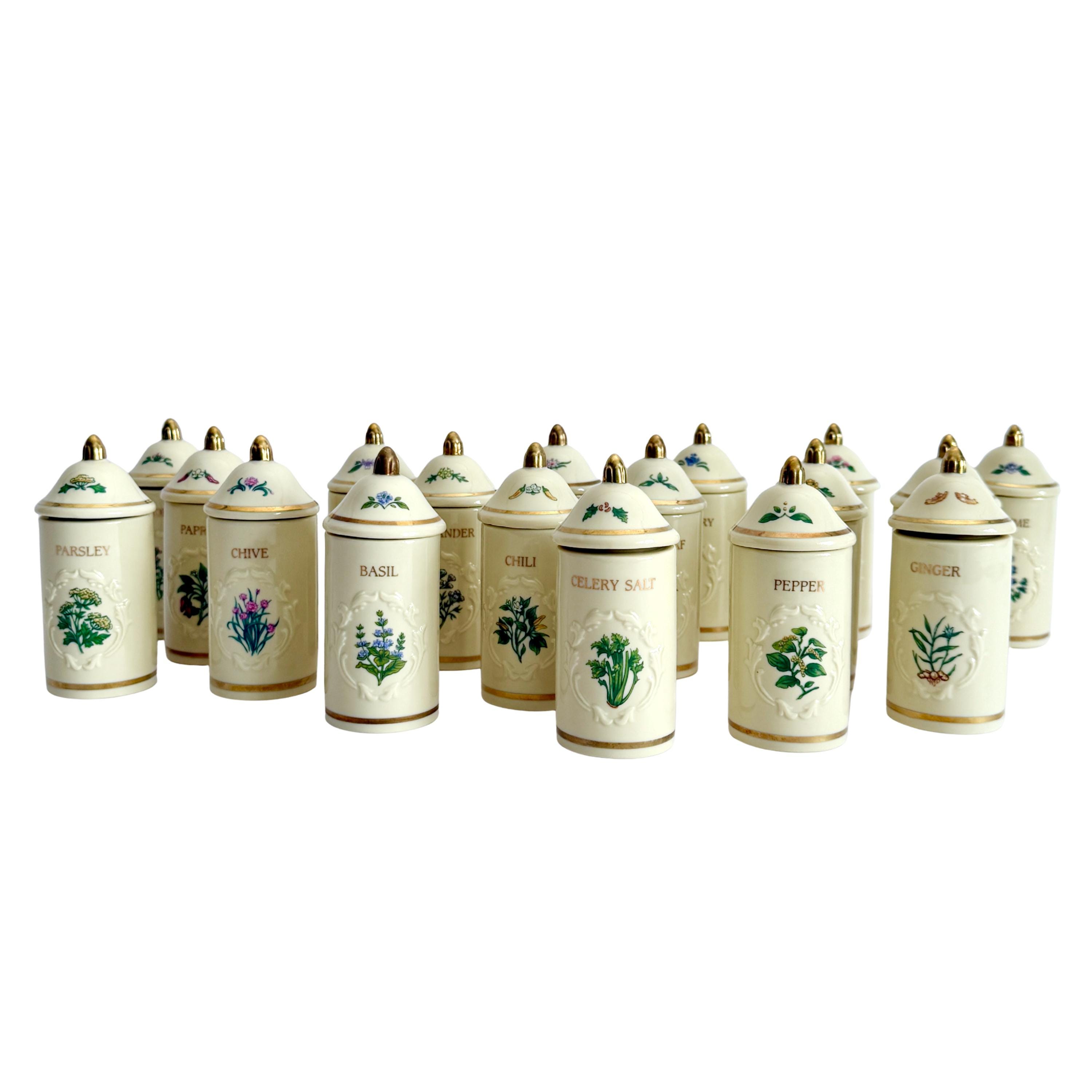 Vintage Lenox Spice Garden Porcelain Herb Jar – 1992 - Choose Your