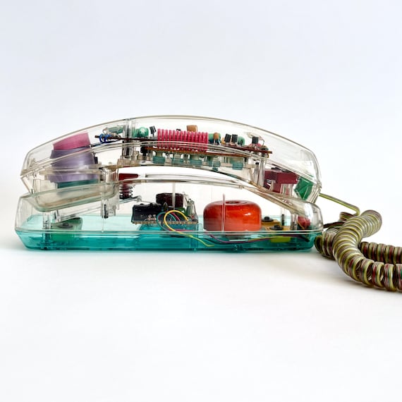 Vintage WORKING CONDITION Unisonic Phone Clear Transparent 80's