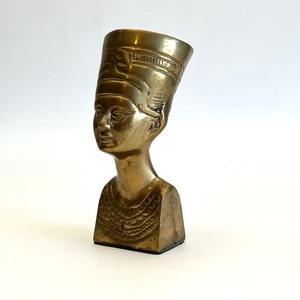 Brass Egyptian Bust Figurine image 2