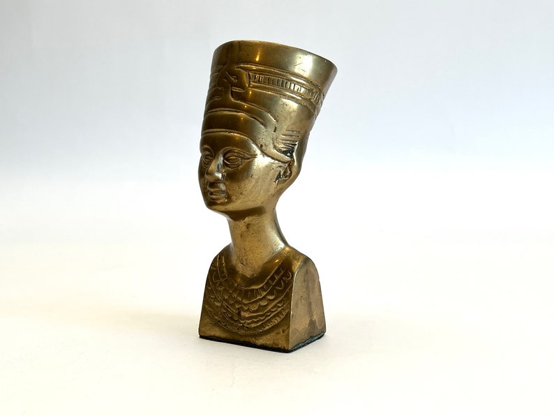 Brass Egyptian Bust Figurine image 2