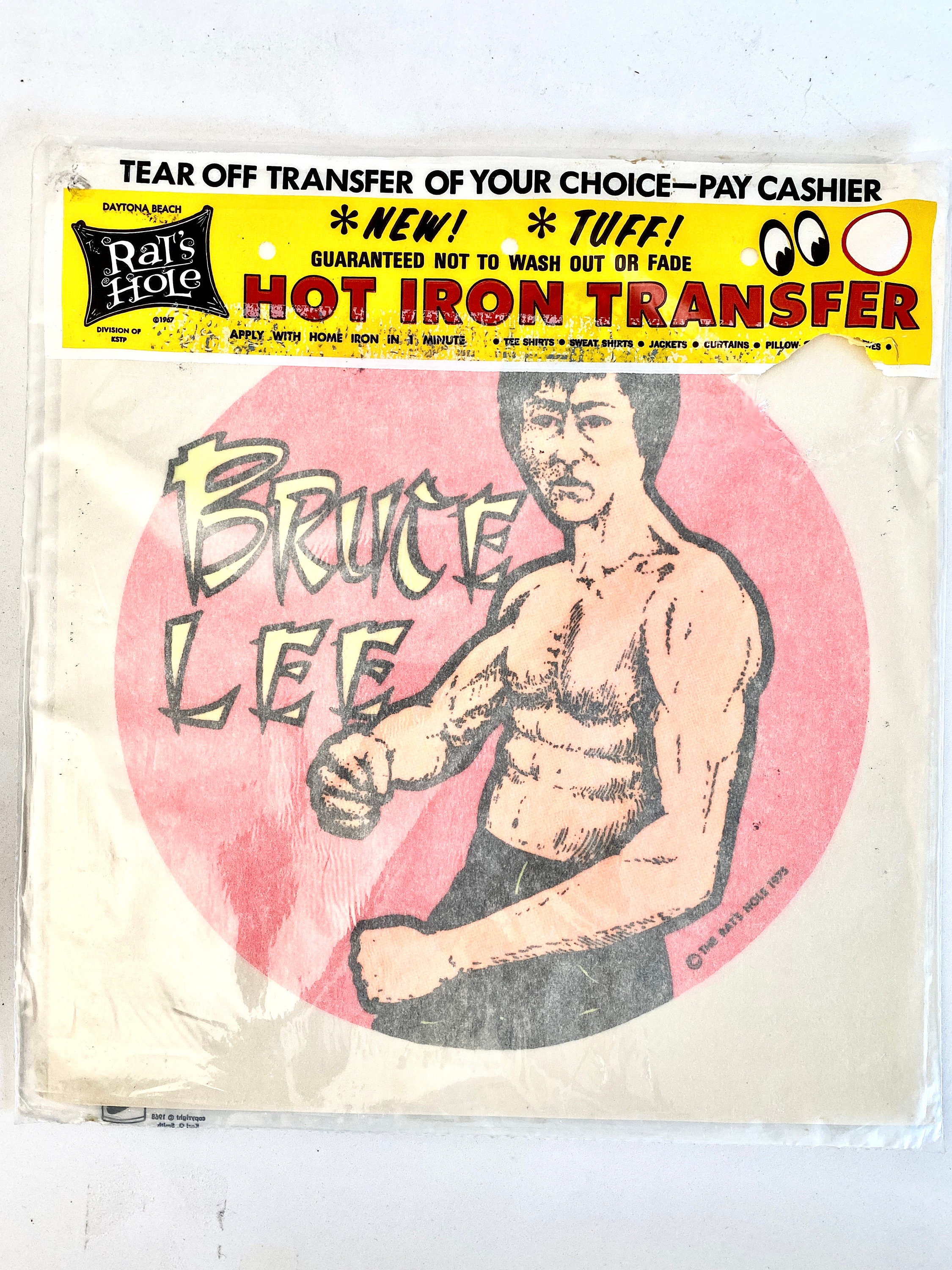 Vintage Bruce Lee Iron on Transfer Decal Graphic | Rats Hole