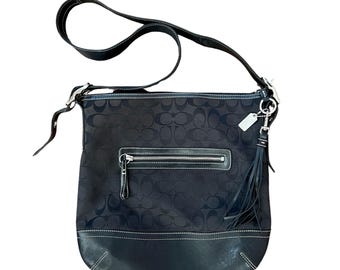 Vintage Y2K Coach Black Signature Shoulder Bag – Classic Coach