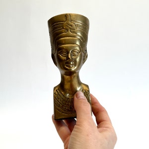 Brass Egyptian Bust Figurine image 9