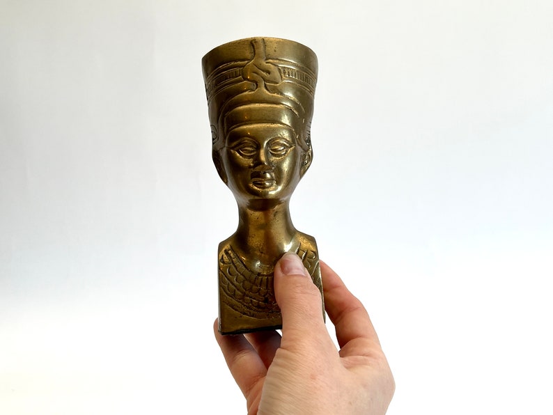 Brass Egyptian Bust Figurine image 9