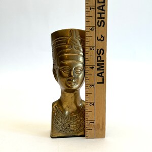 Brass Egyptian Bust Figurine image 10